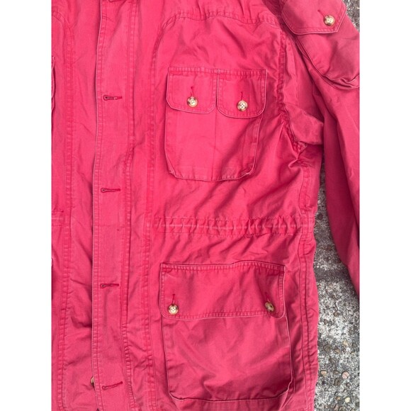 Rare VTG Willis & Geiger Military Utility Paratrooper Jacket Hooded Red L - Picture 3 of 6